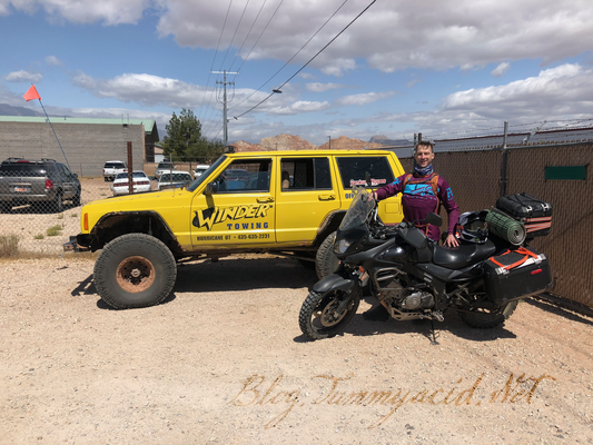 The Strom next to their Yellow Banana XJ